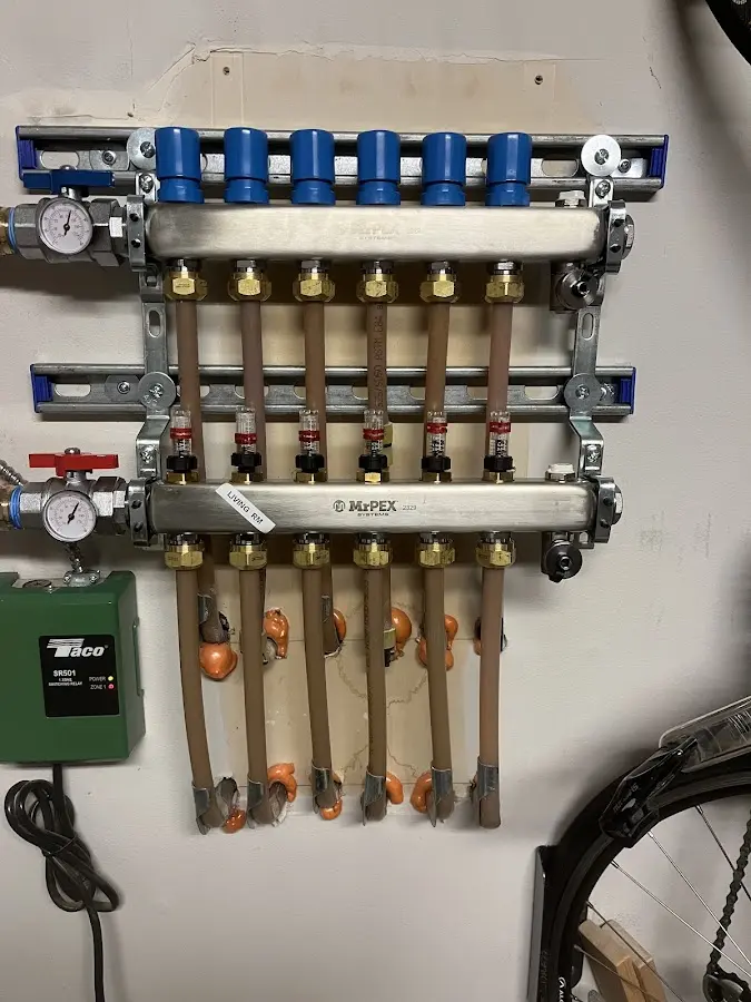 Plumber performing Gas Leak Detection at a residential property in Skiatook